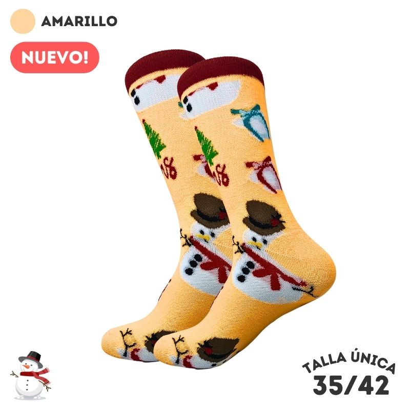 Calcetines Navidad Muñeco Nieve