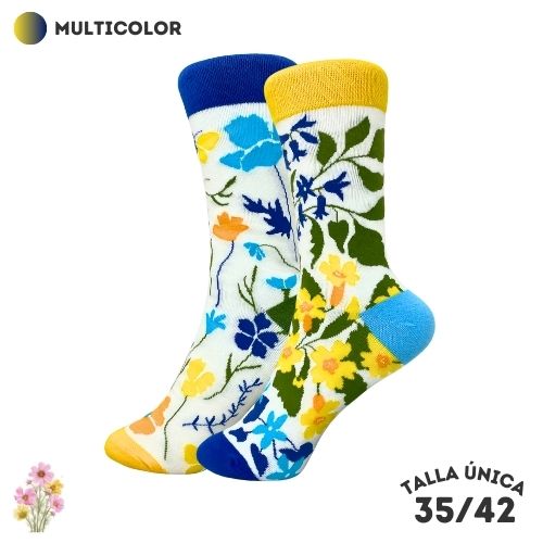 Calcetines Dispares Flores