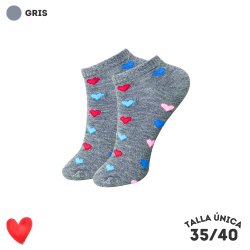 Calcetines Tobilleros Corazones