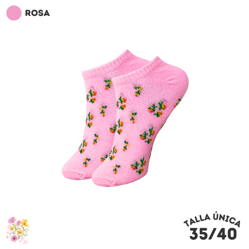 Calcetines Tobilleros Flores