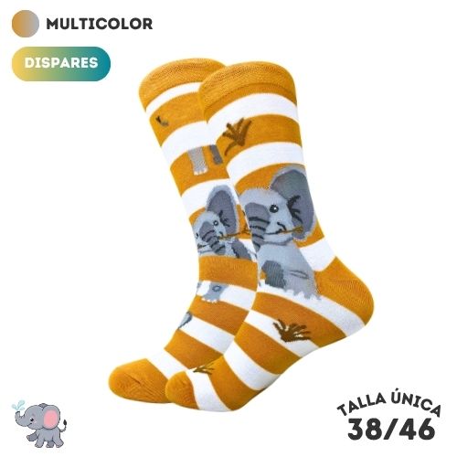 Calcetines Dispares Elefantes