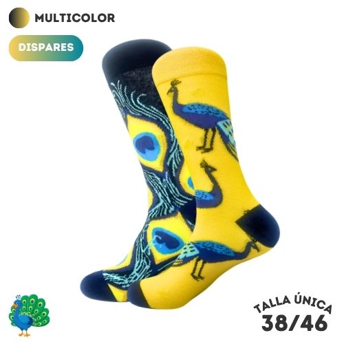 Calcetines Dispares Pavos Reales