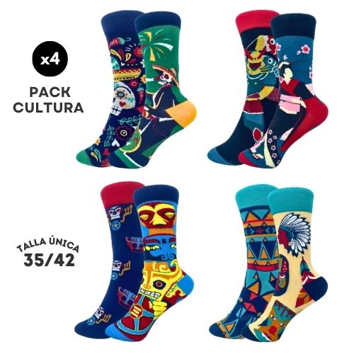 Pack (x4) – Calcetines Dispares Cultures