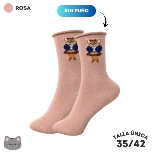 Calcetines Gatos Sin Puño
