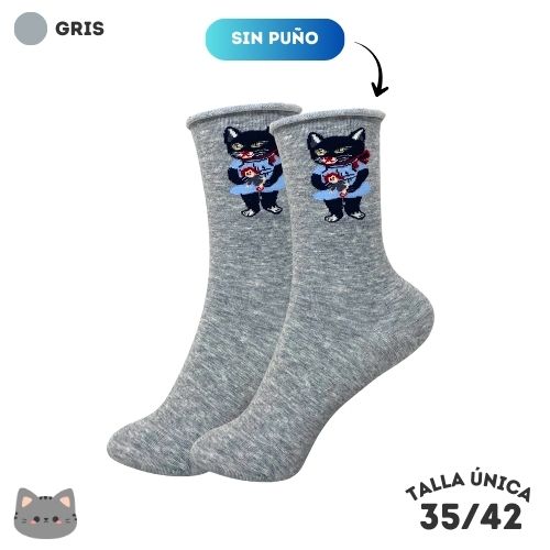 Calcetines Gatos Sin Puño