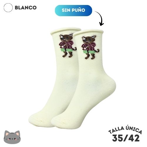 Calcetines Gatos Sin Puño