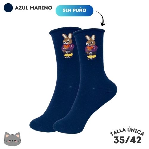 Calcetines Conejos Sin Puño