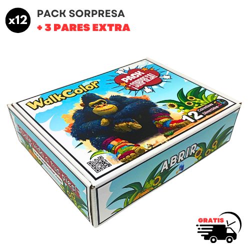 Pack (x12) – Calcetines Divertidos Sorpresa + 3 Pares Extra + Envío Gratis