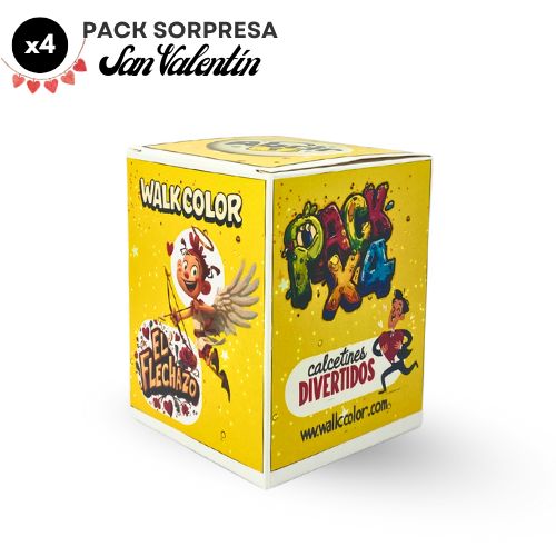 Pack (x4) San Valentín – Calcetines Divertidos Sorpresa