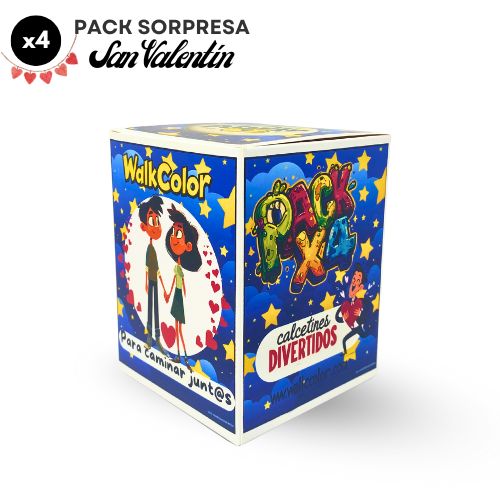 Pack (x4) San Valentín – Calcetines Divertidos Sorpresa