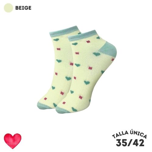 Calcetines Tobilleros Corazones