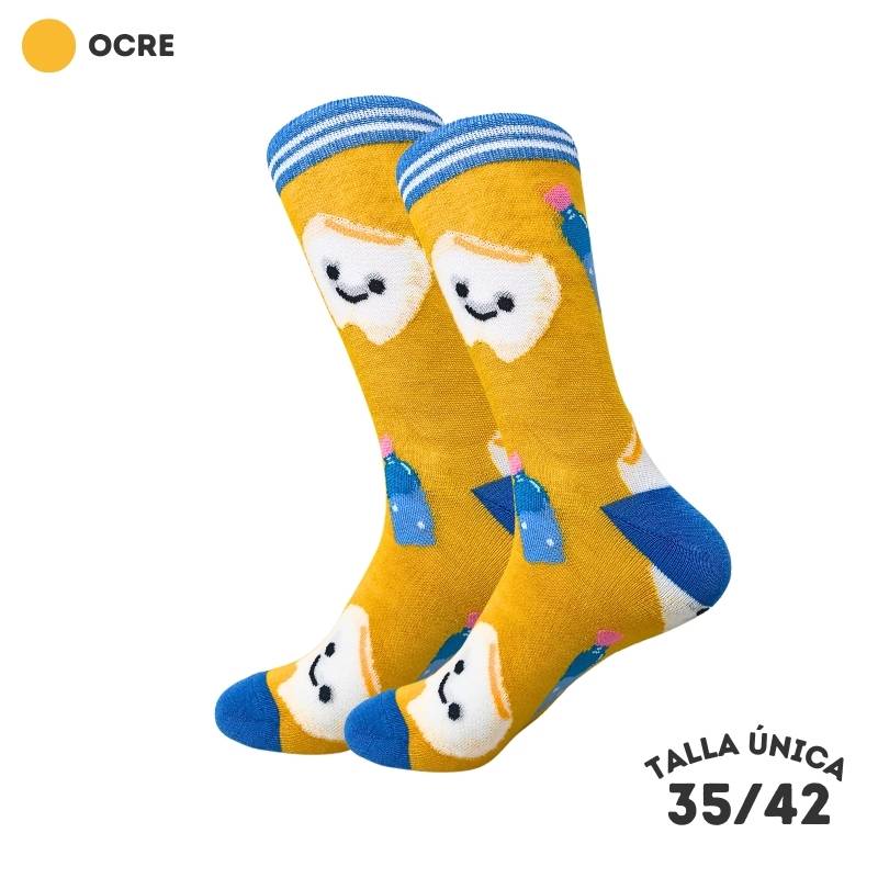 Calcetines Dientes Ocre | WALKCOLOR