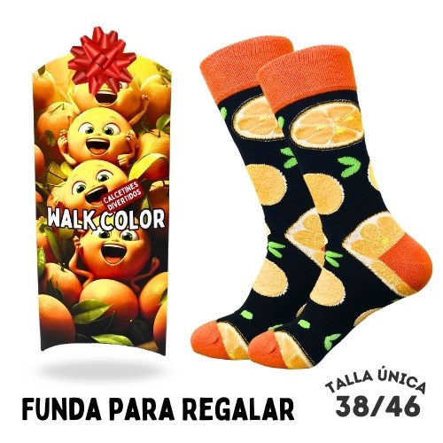 Calcetines Naranjas Regalo Walkcolor