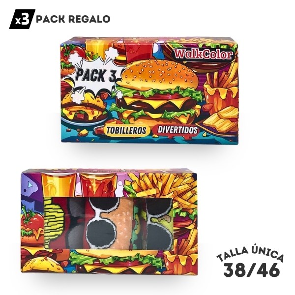 Pack Tobilleros Burger - WALKCOLOR