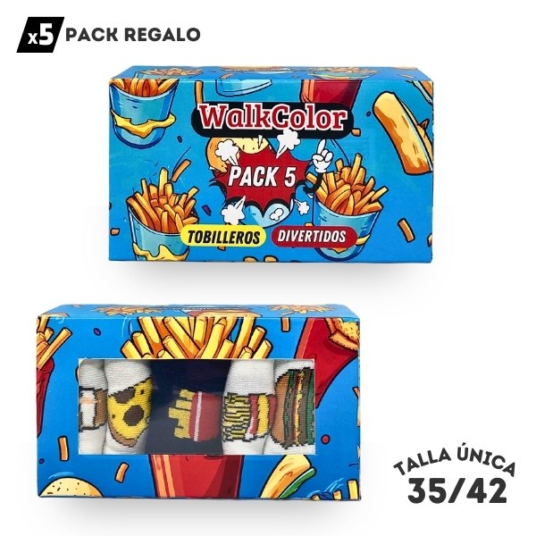Pack Tobilleros Fast Food - WALKCOLOR