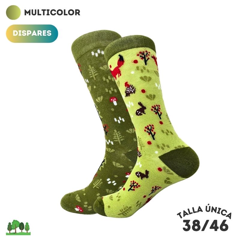 Calcetines Dispares Bosque
