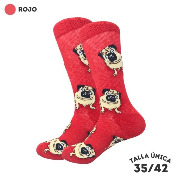 Calcetines de Perros Pugs | WALKCOLOR