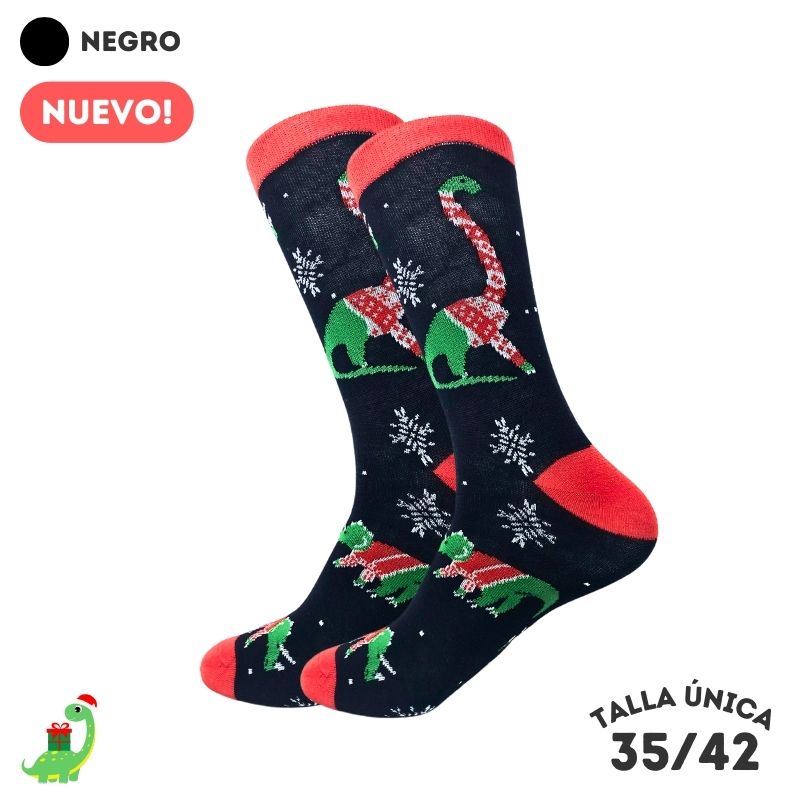 Calcetines Dinosaurios Navideños