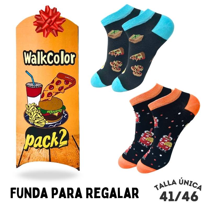 Pack 2 Calcetines Tobilleros Fast Food