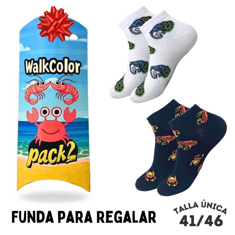 Pack 2 Calcetines Tobilleros Marisco